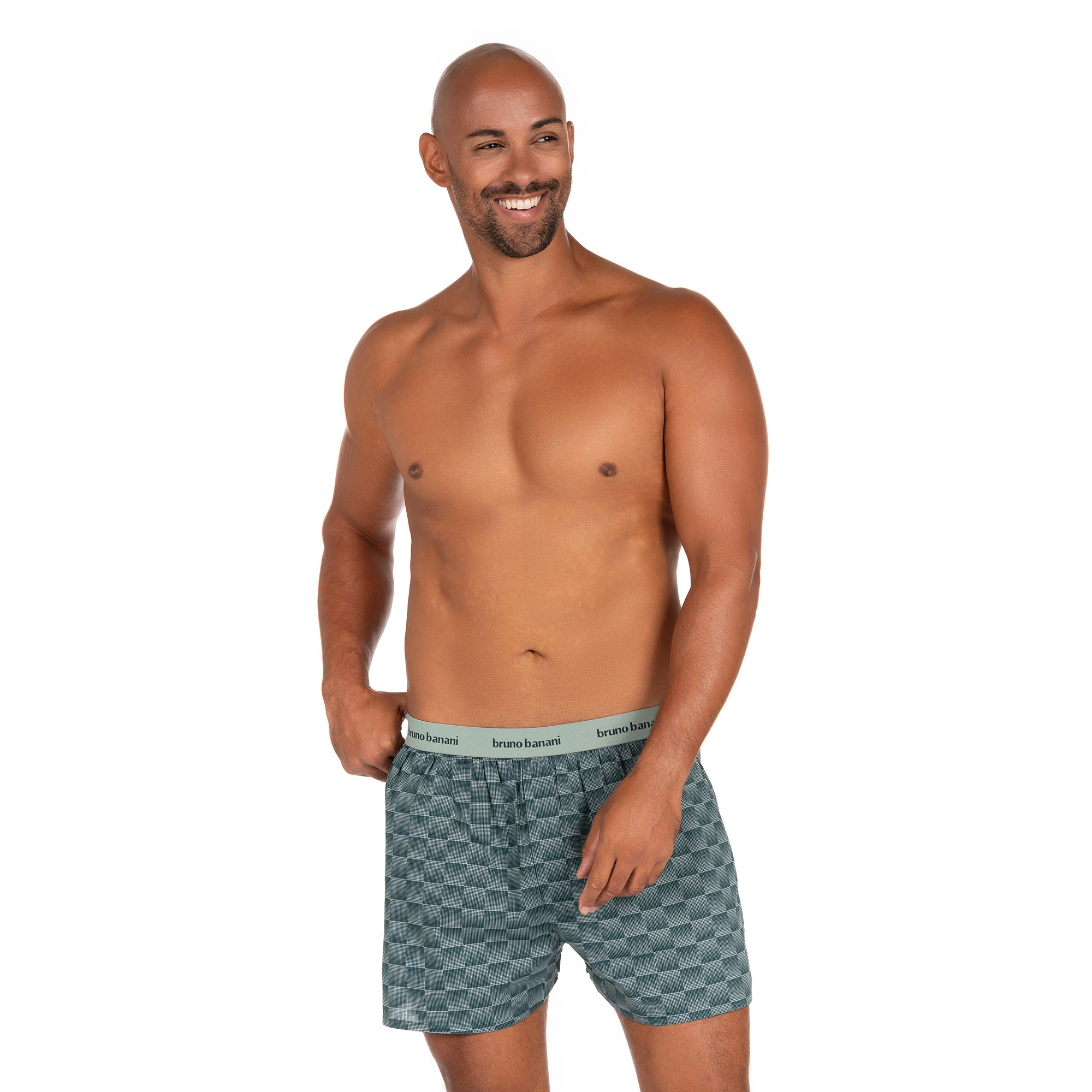 Boxershort Graphic Check Bund aussen