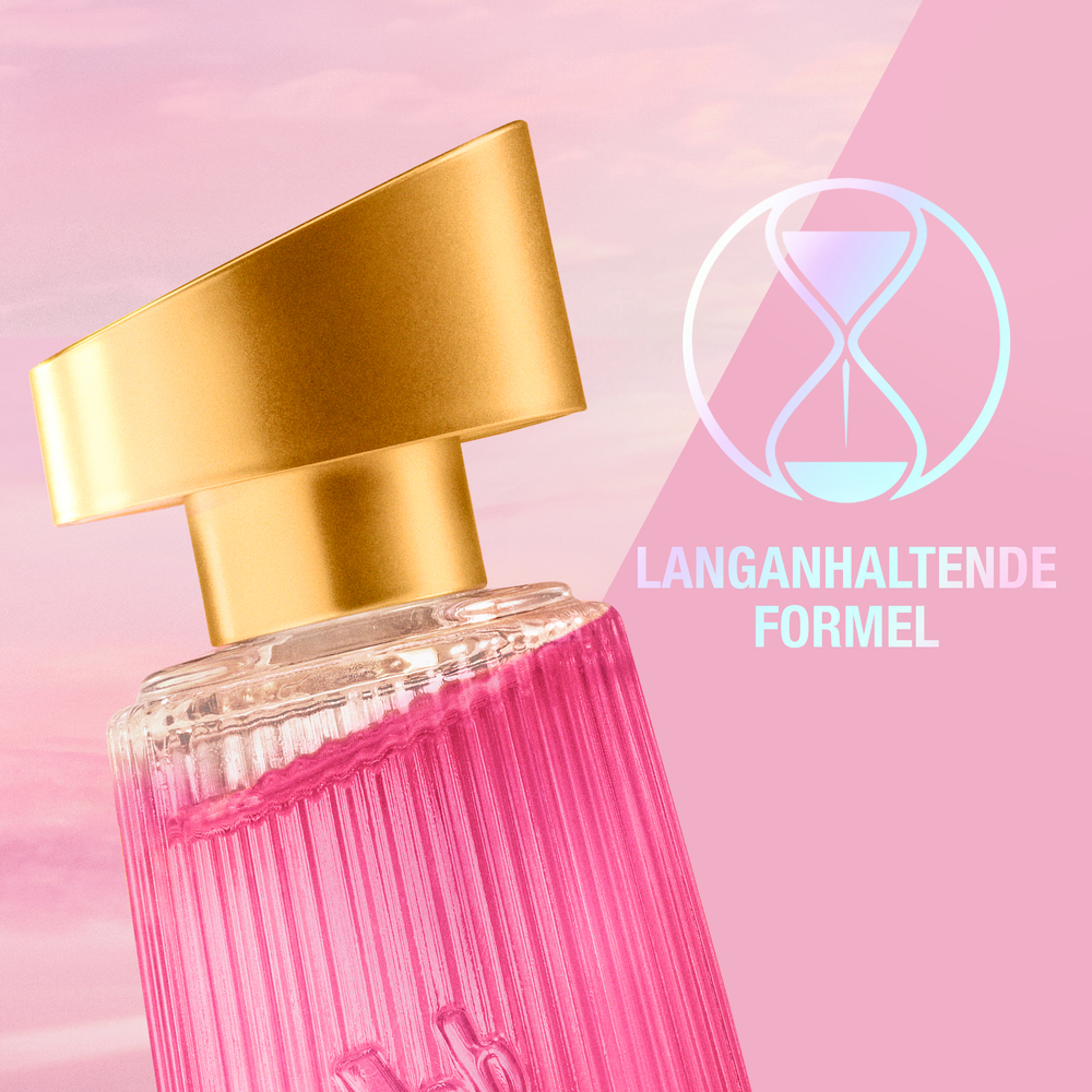 parfumflasche, rosa glasflasche, goldener deckel, rosé parfumsflakon, flakon mit schimmer