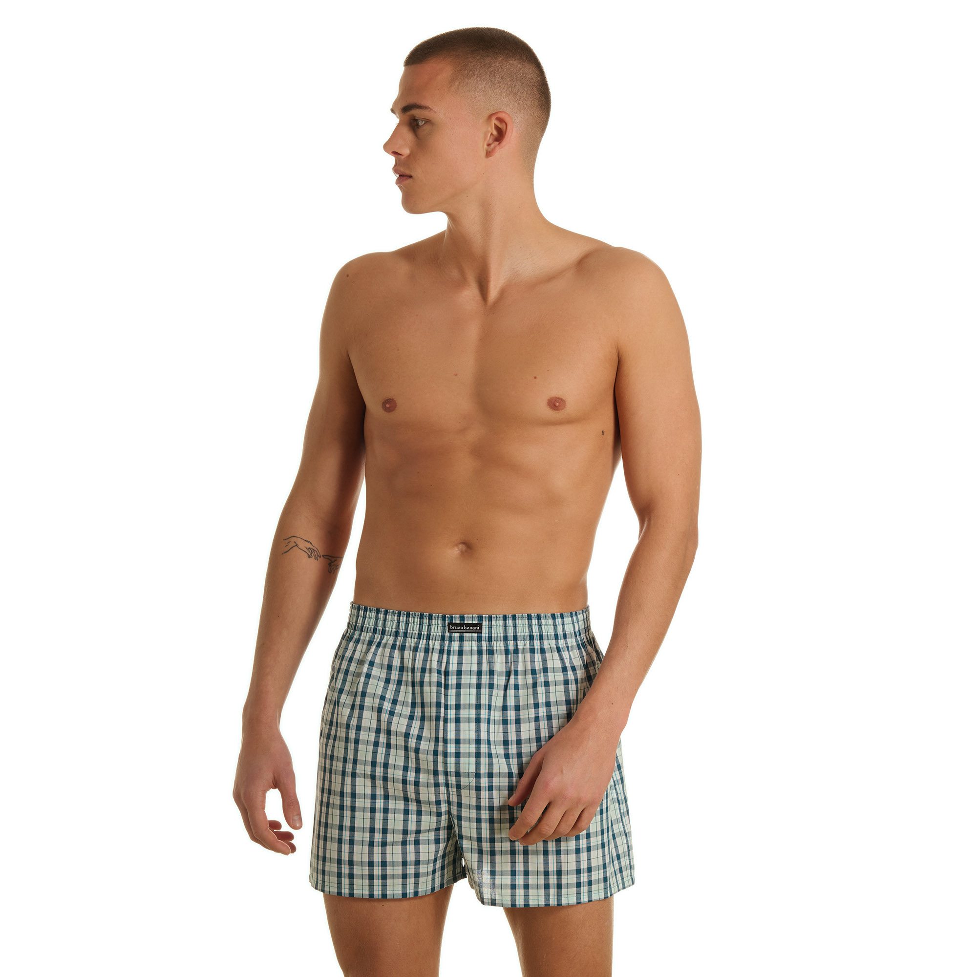 Boxershort Blue Check Bund innen