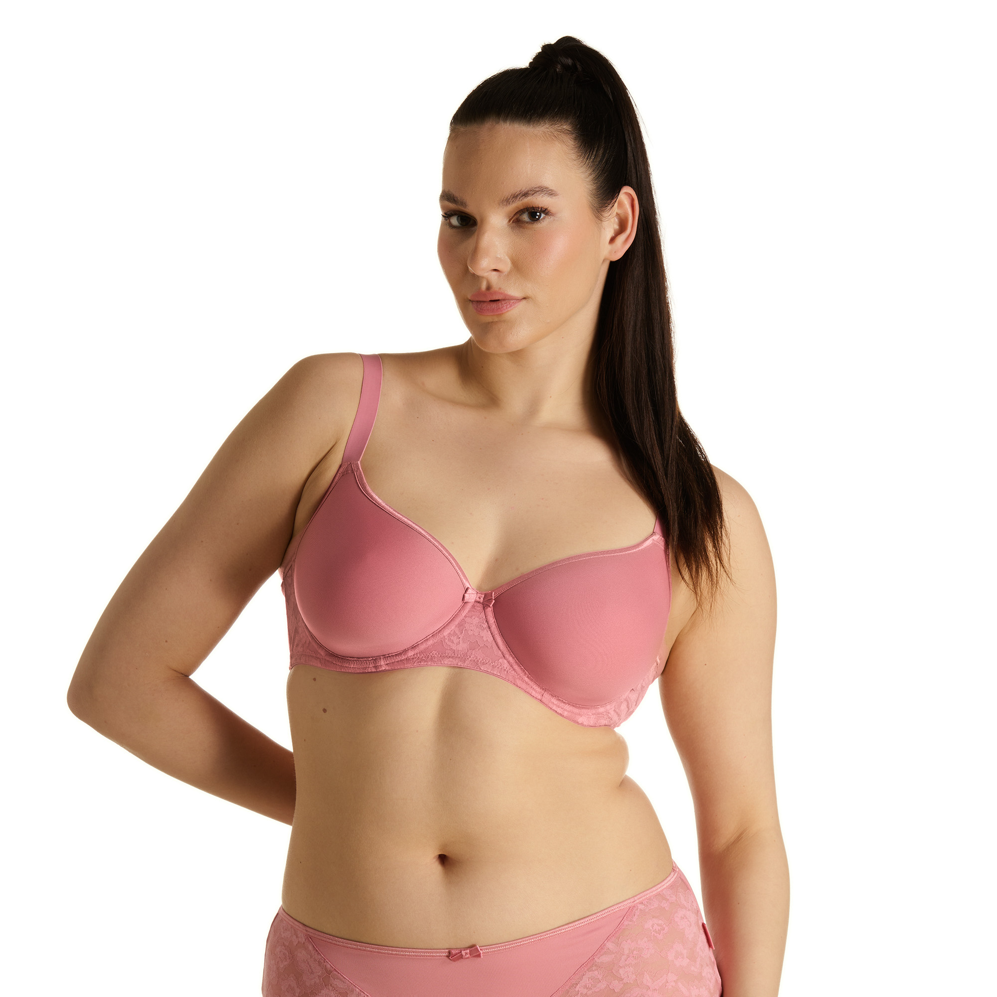 BH-BH, pink, lace, padded, women