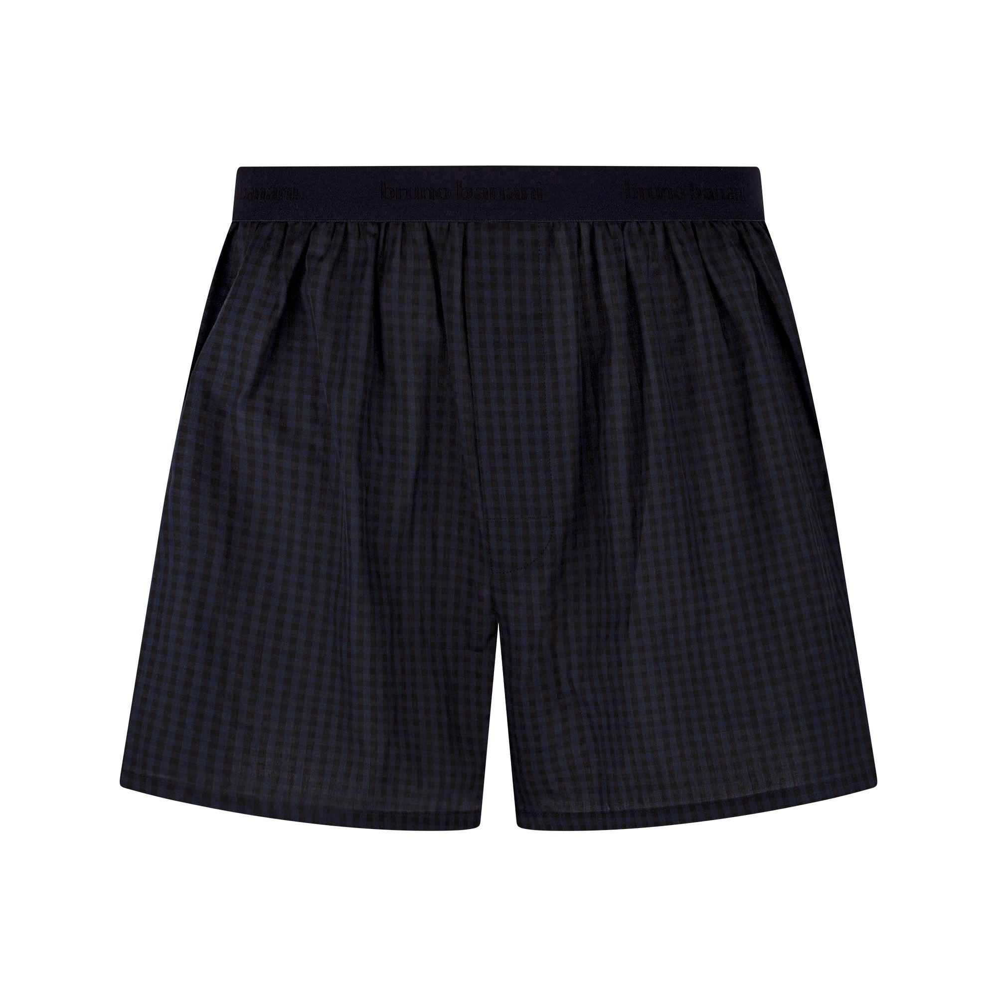 Hose, Shorts, Karo, Nachtblau, Elastischer Bund