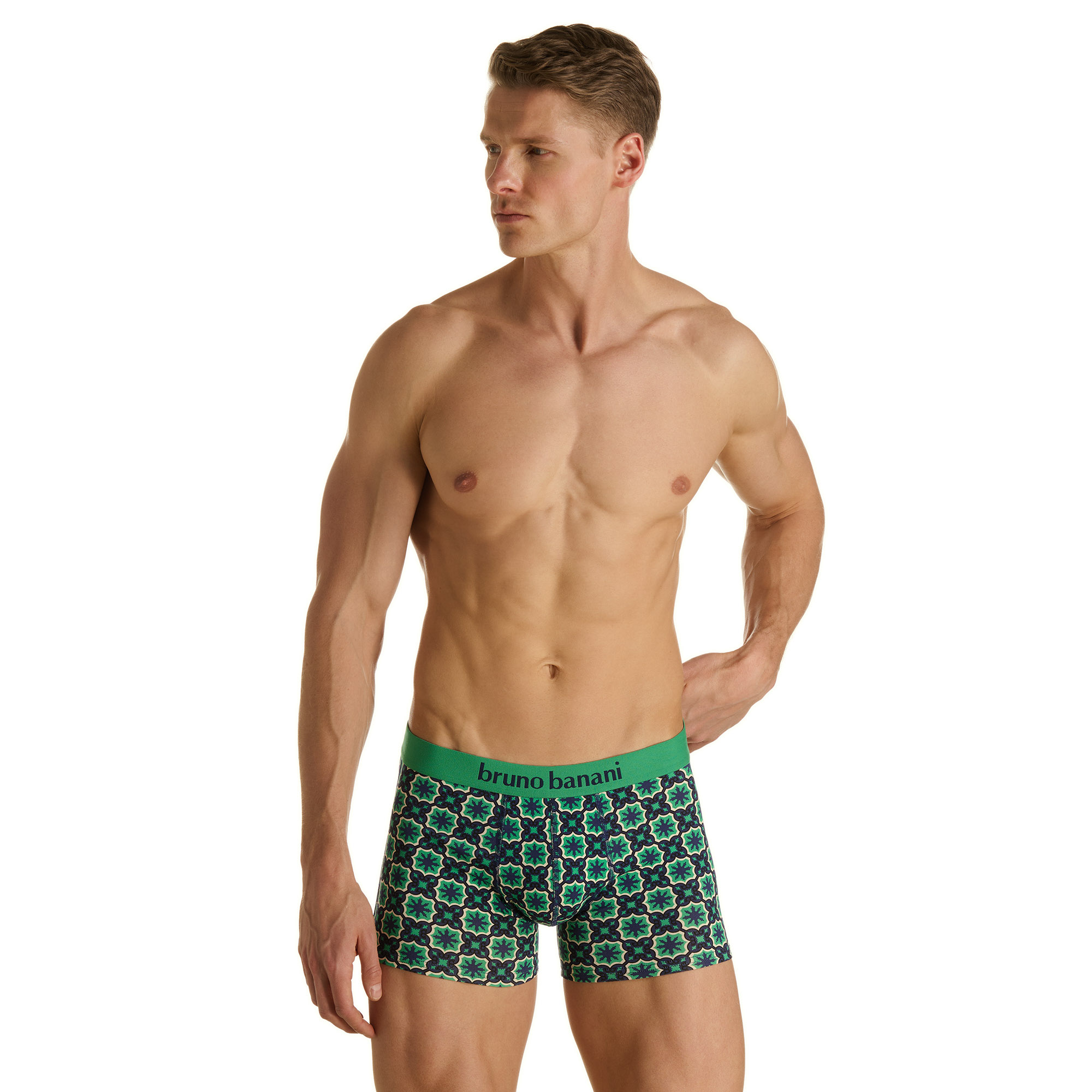 Unterwäsche, Boxer, Shorts, Muster, grün