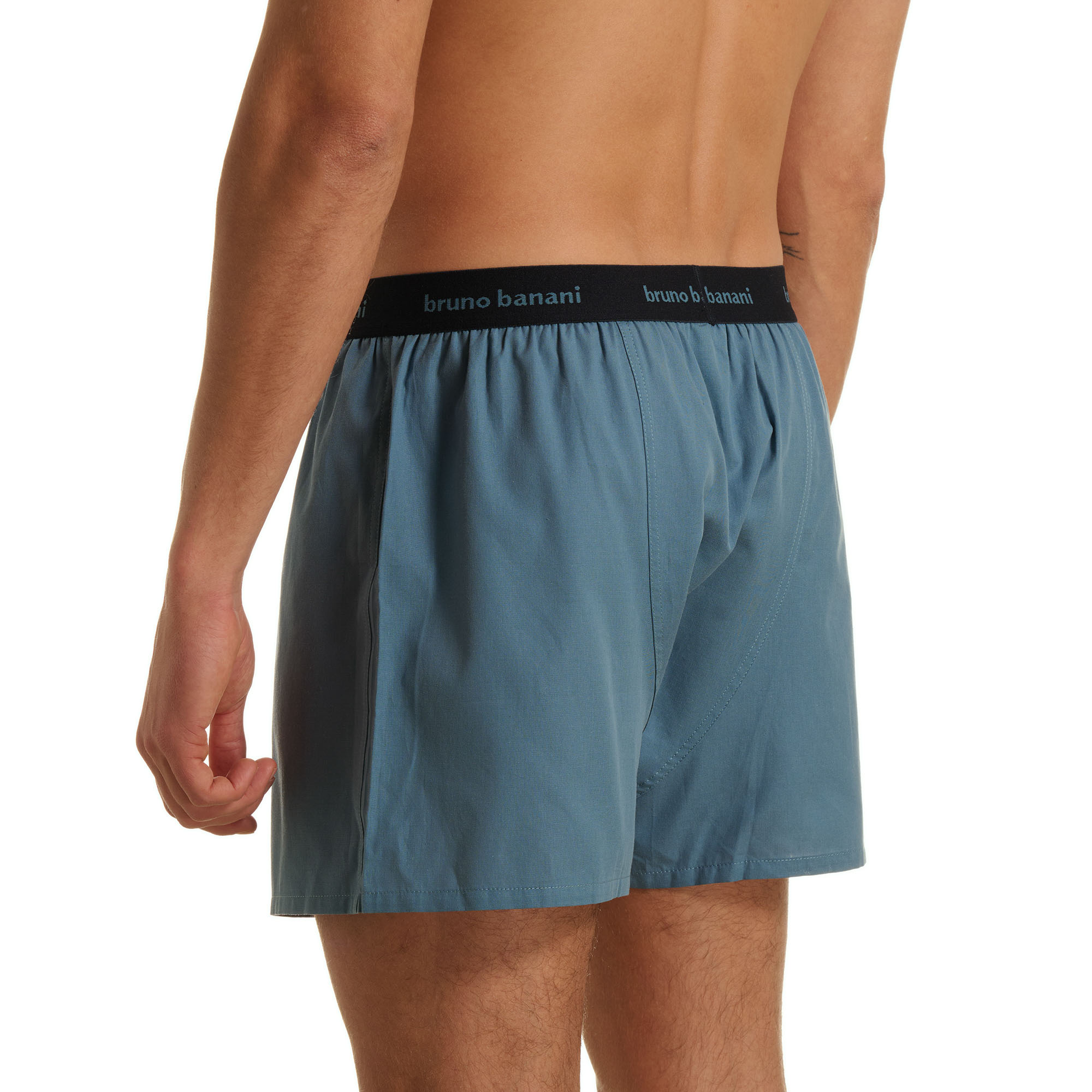 Boxer, Kurz, Baumwolle?, herren boxer kurz, boxer shorts, mid-rise, mesh waistband, blau