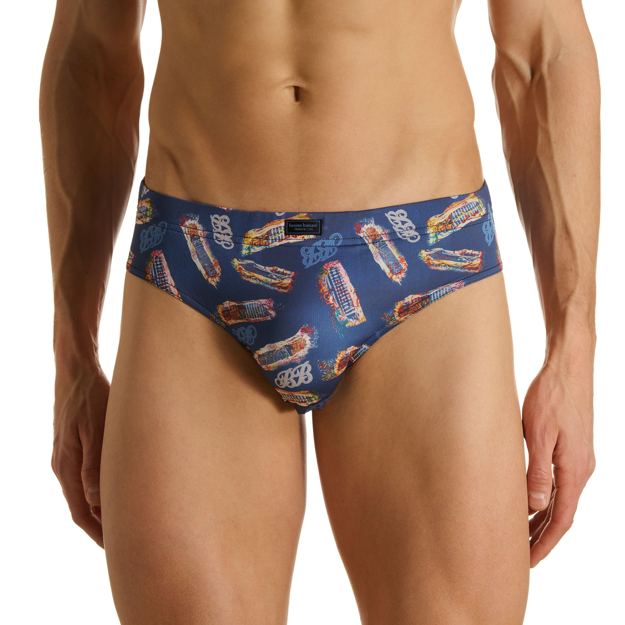 Badehose, Männerbadehose, Sitzender Schnitt, Print Muster, Hose mit Muster