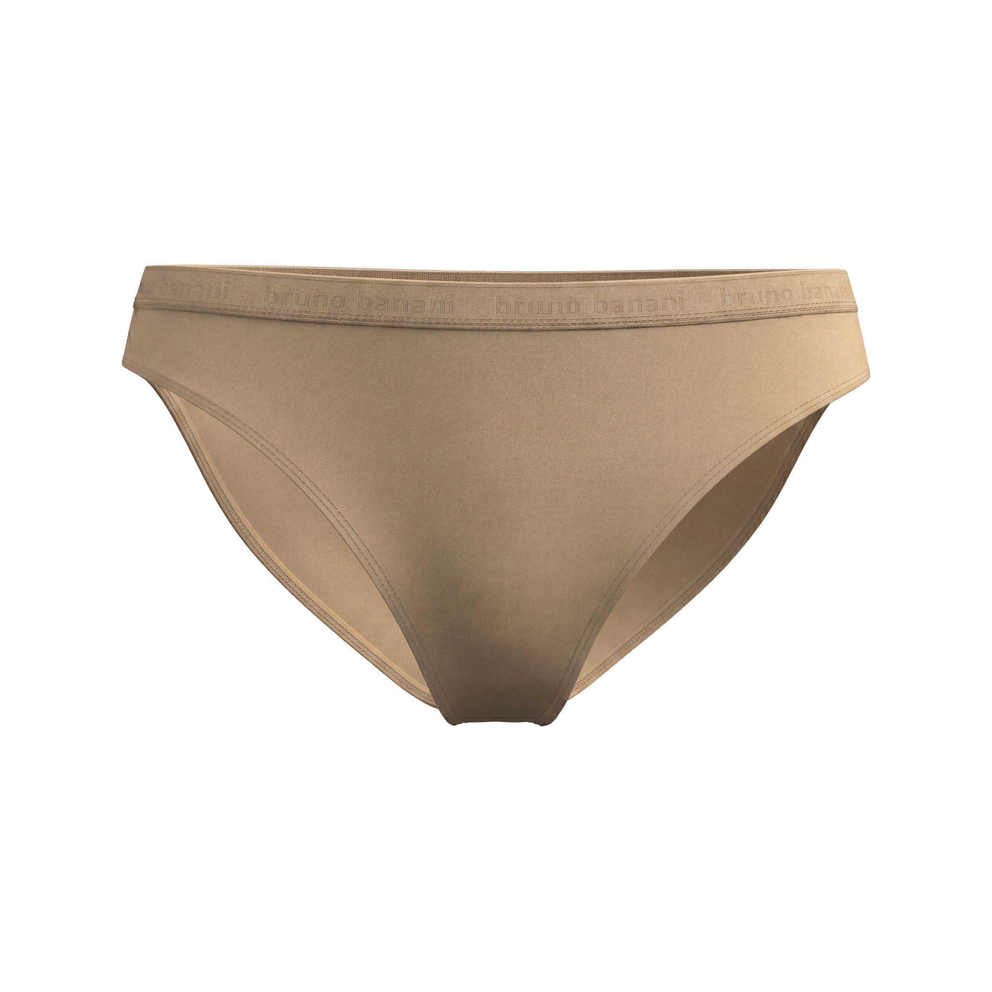 Damen-Slip, Beige, Elastischer Bund, Logobund, Uni-Farbe