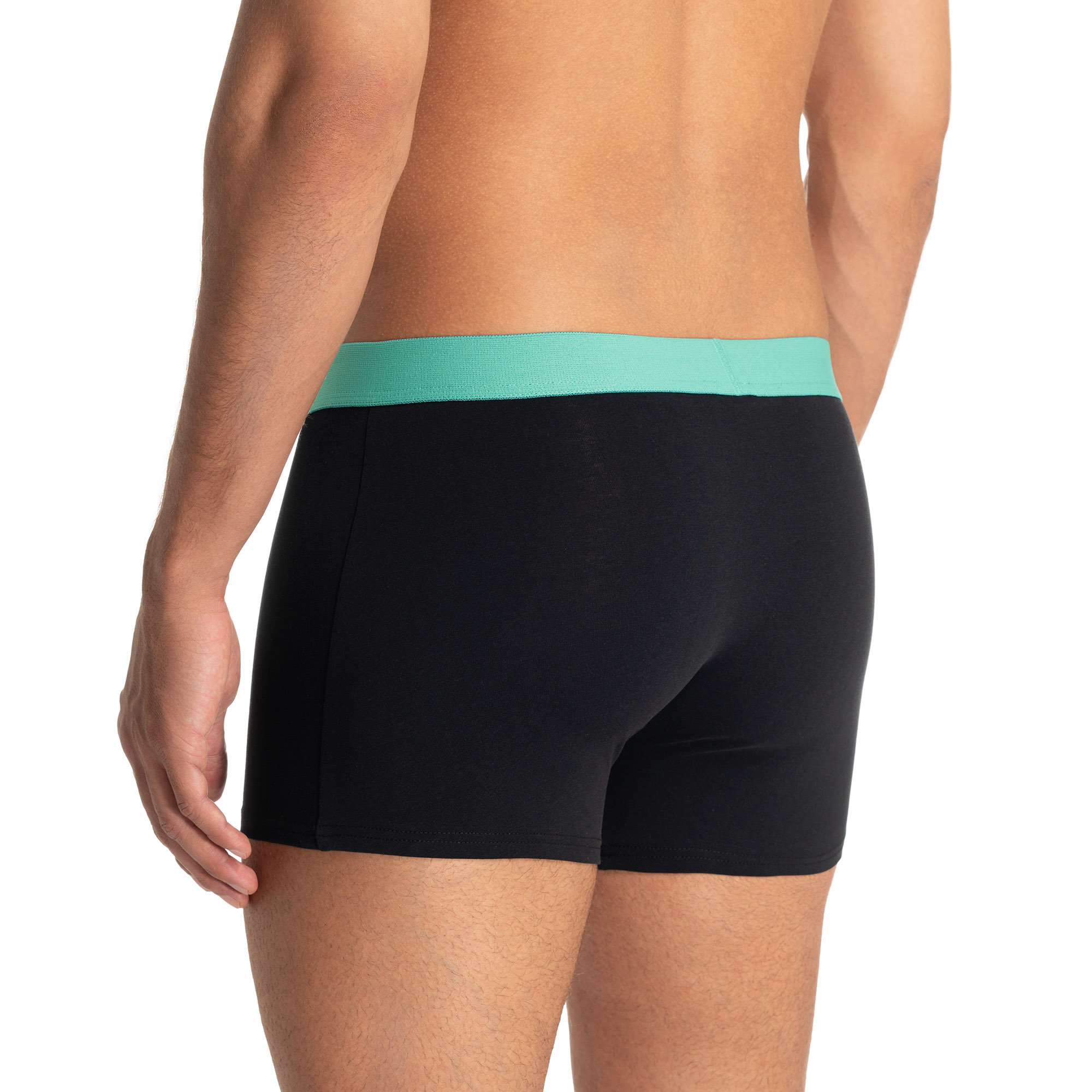 Boxer, Shorts, Schwarz, Elastischer Bund, Unifarben