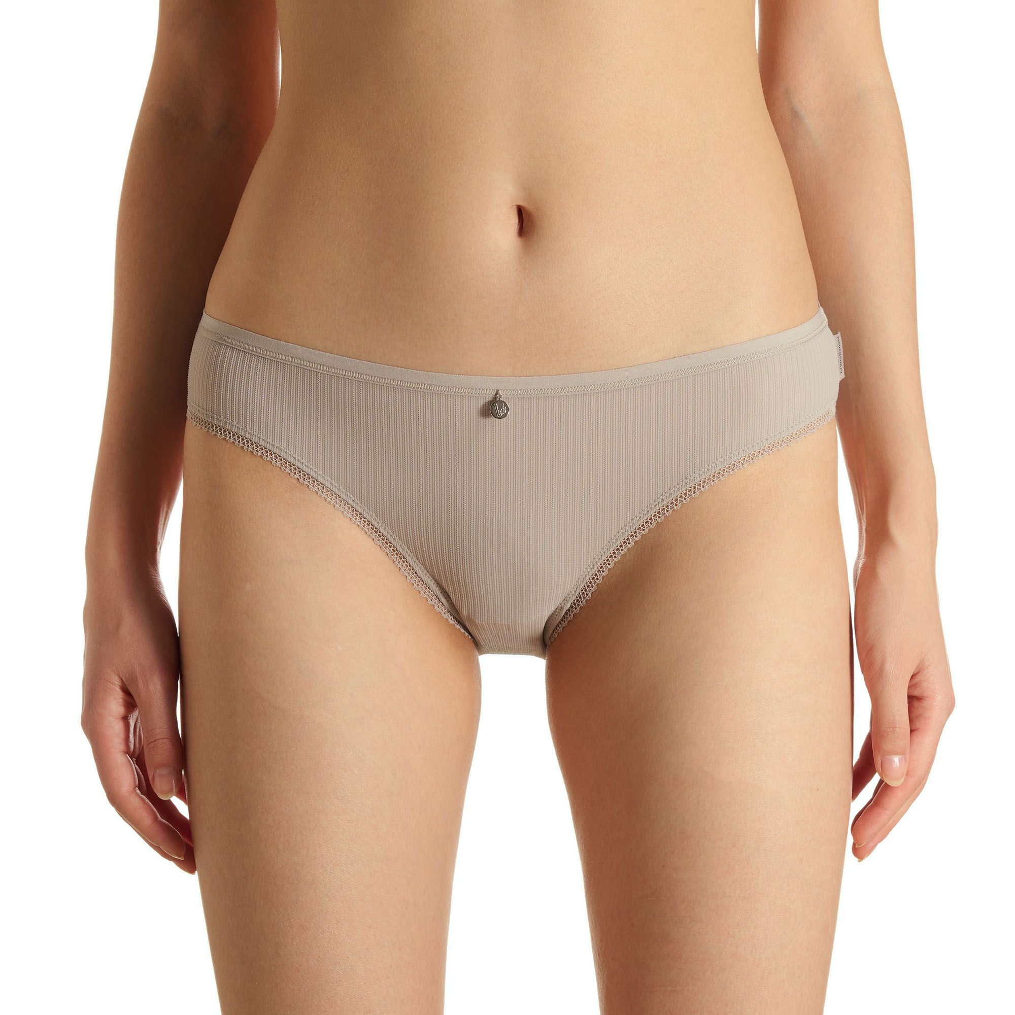 slip, panty, beige, ribbed, lace trim