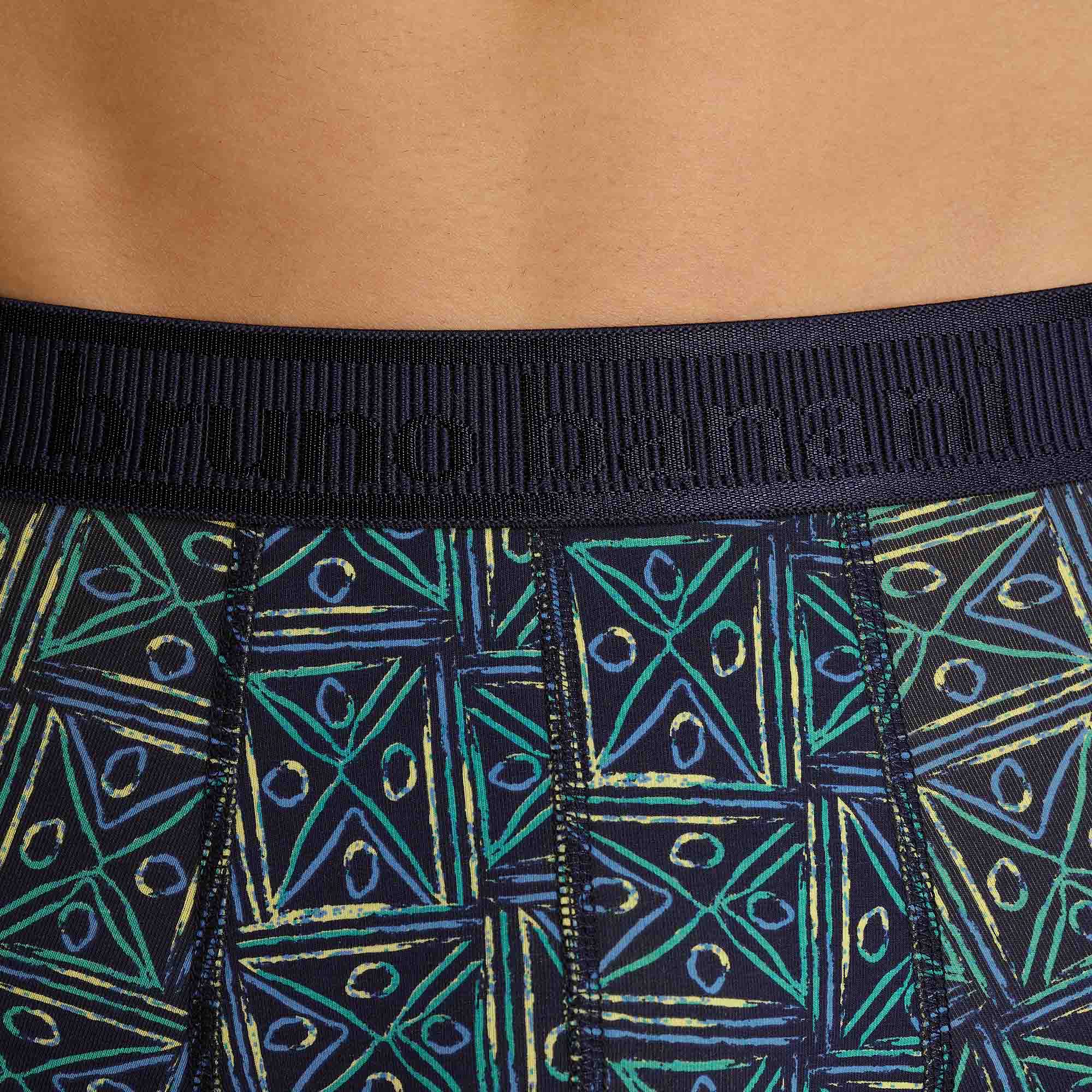 underwear, elastischer Bund, gemustertes Muster, bunte Geometrik, Höschenbund?