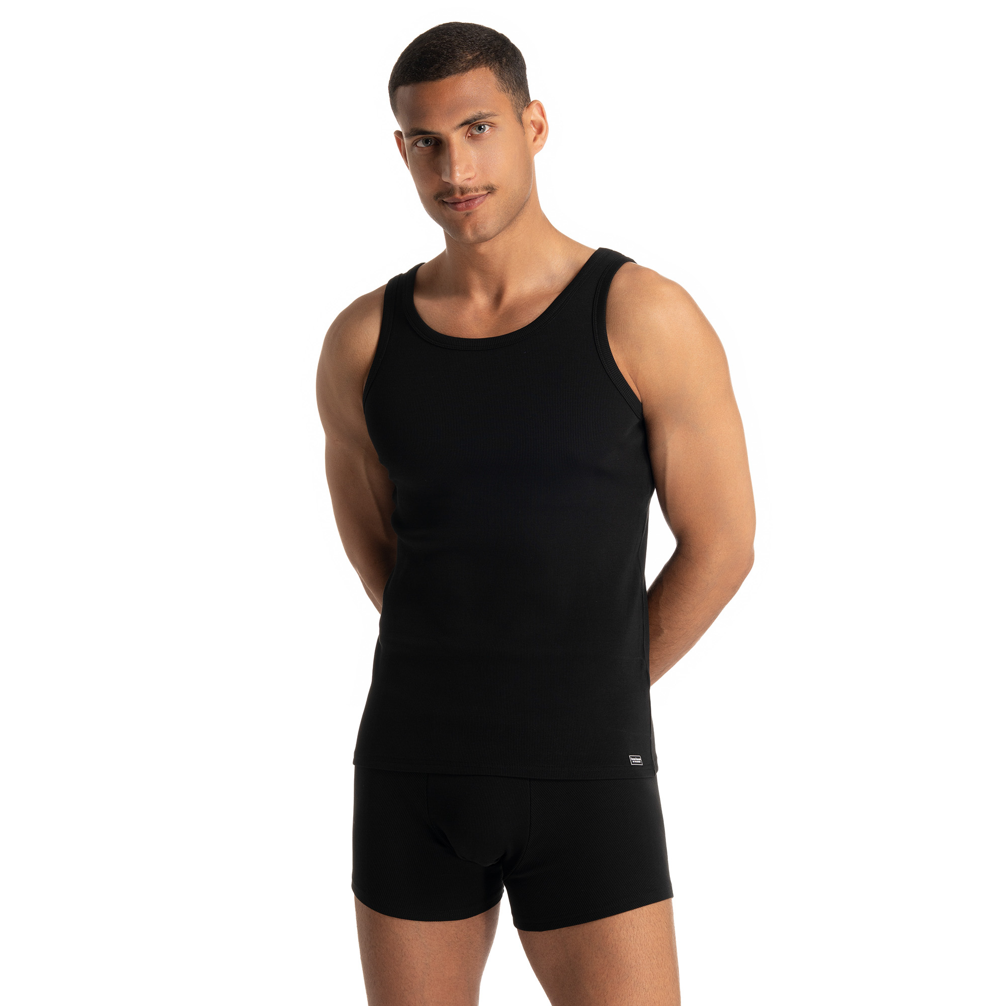Sportshirt Fine Rib Weste, Unterhemd, Person, Kurze Hose, Tanktop