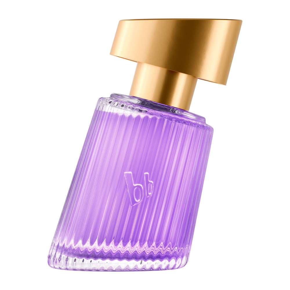 Parfumflakon, Parfümflasche, Lila Farbe, Glasflakon, Goldener Deckel