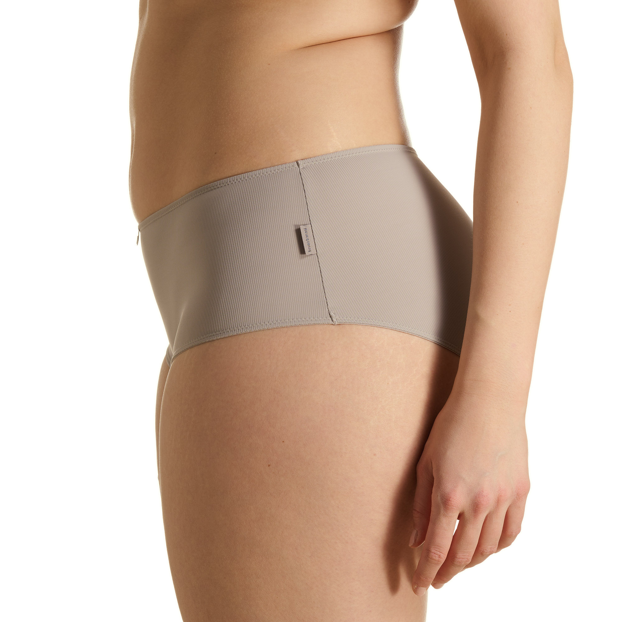 Höschen, Unterhose, Beige, Rippstruktur, Seitentasche