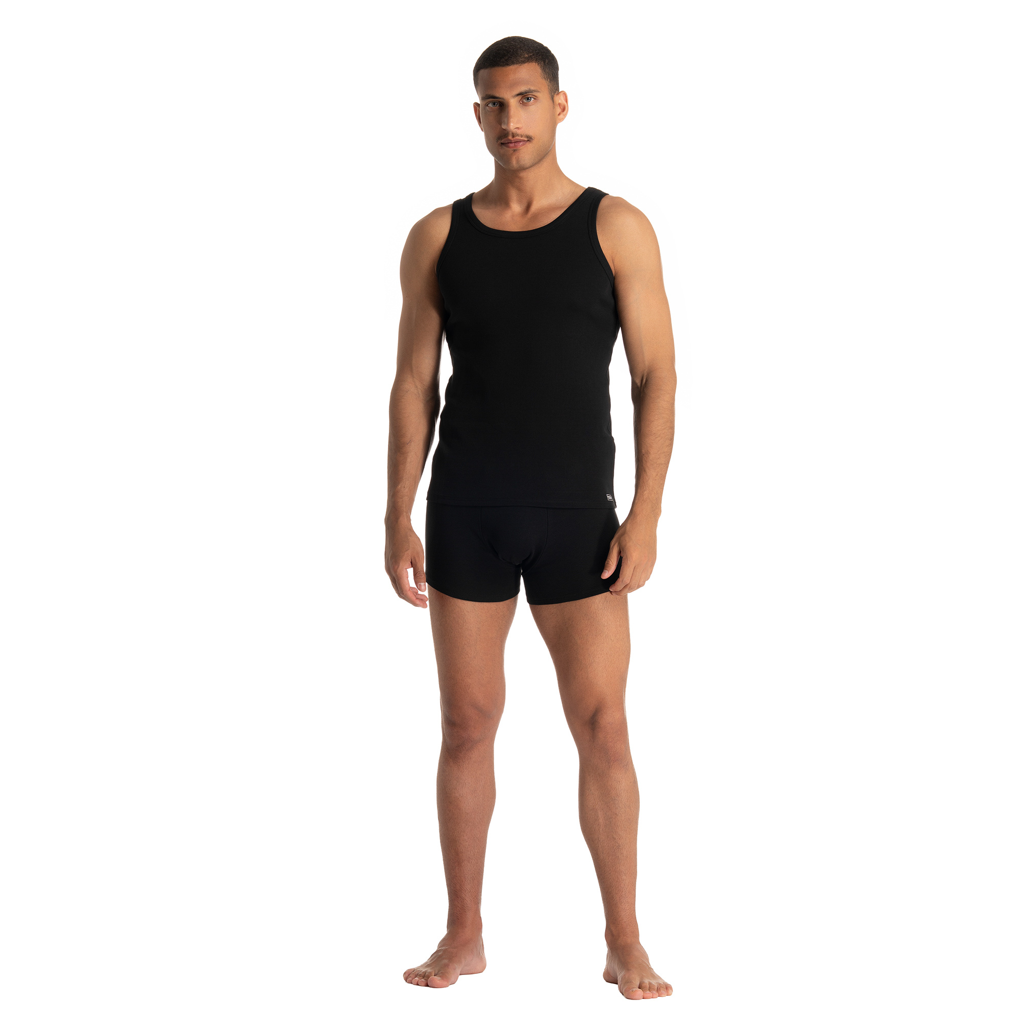 Sportshirt Fine Rib Kurze Hose, Erwachsener, Männlich, Mann, Person