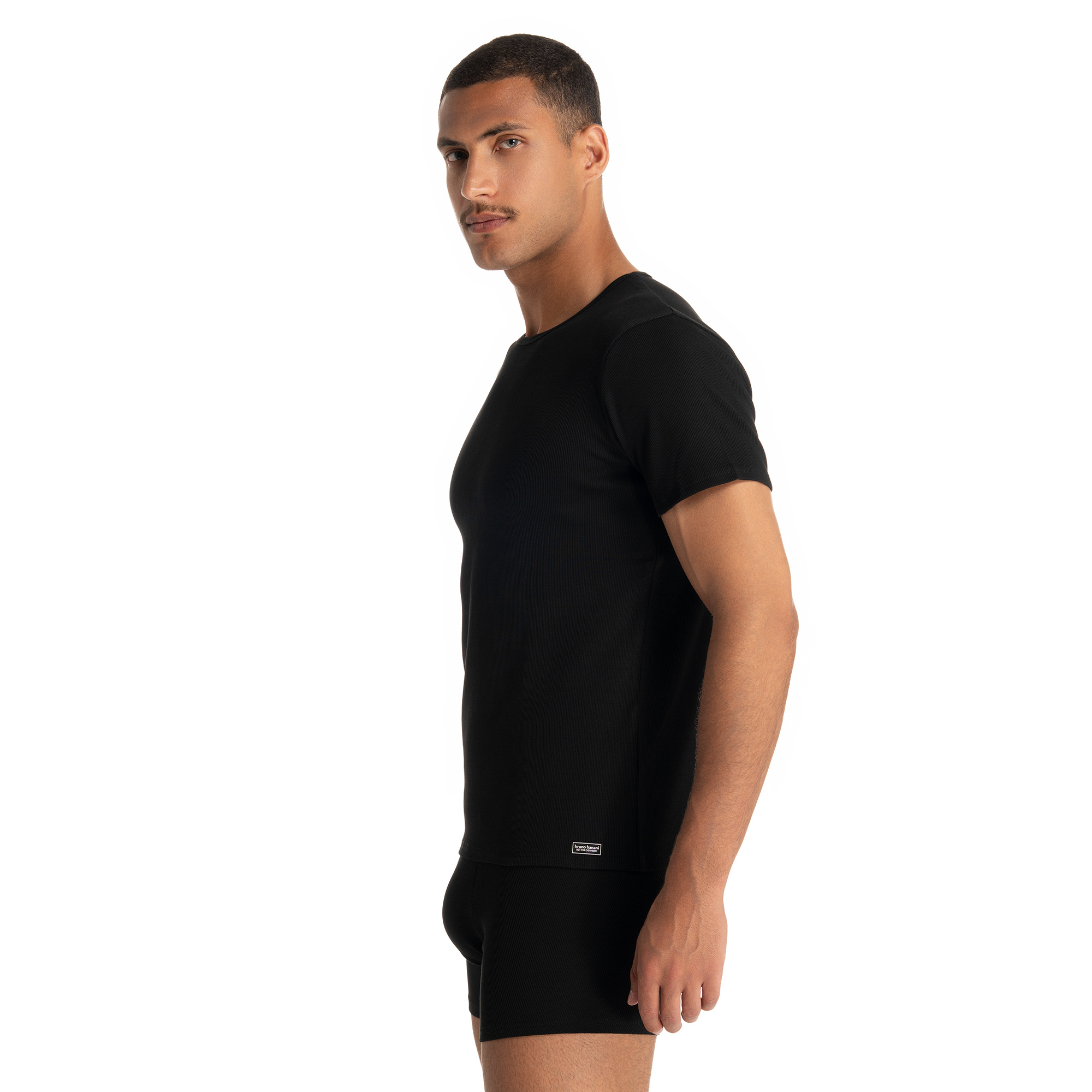 Shirt Fine Rib O-Neck T-shirt, Langarm, Ärmel, Mann, Person