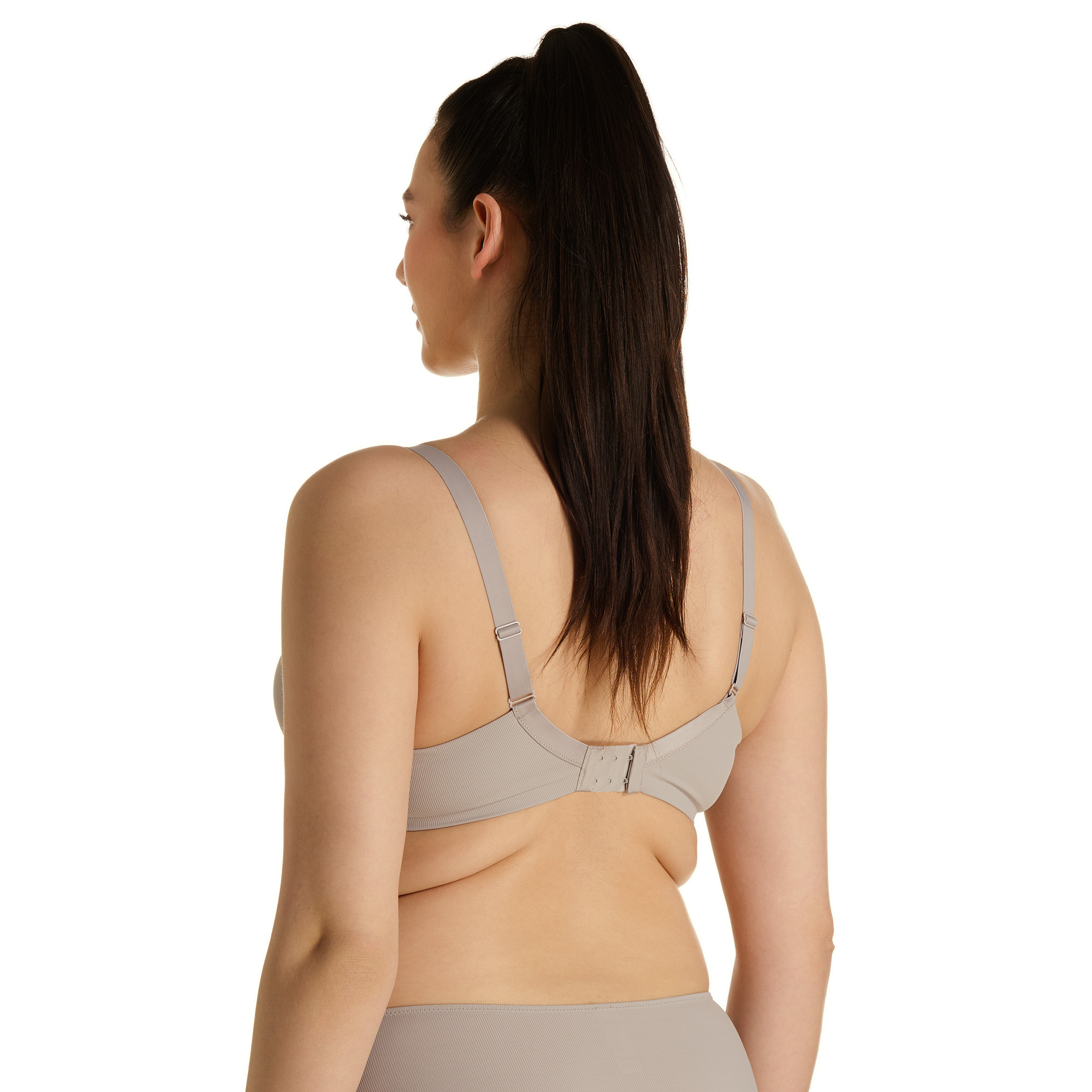 Beha-BH, Beha-BH mit Verschluss, beige BH, bralette, Schultergurte