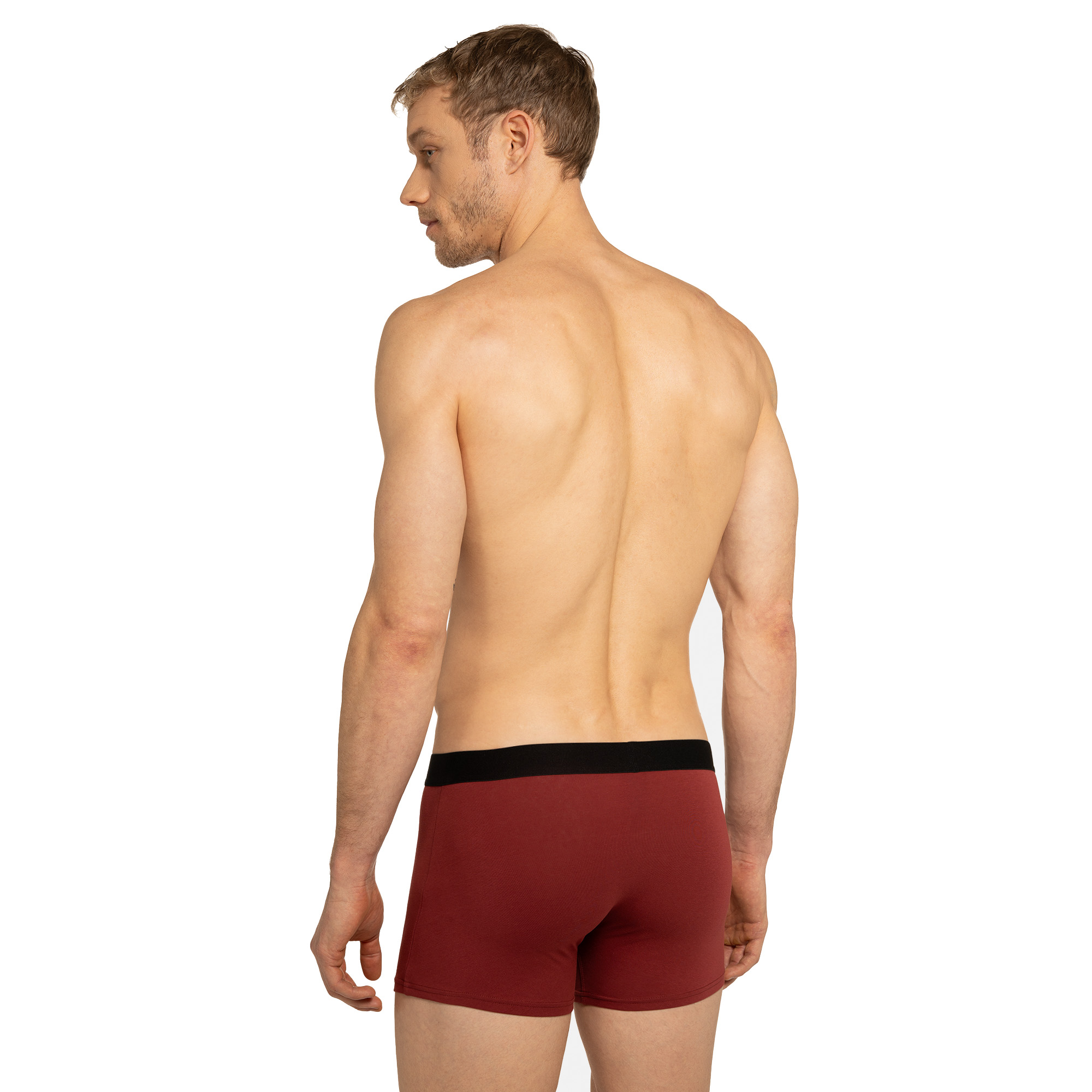 Boxer, Boxershorts, Unterwäsche, Rot, Schwarz/Gürtel