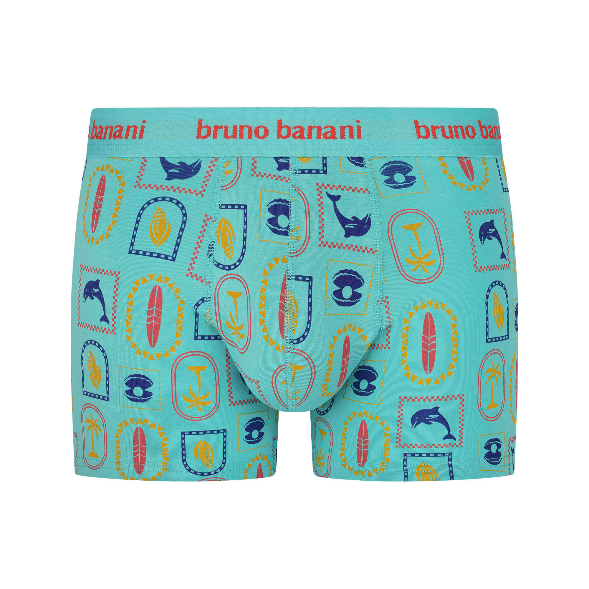 Boxer, Unterwäsche, Muster, Türkis, Elastischer Bund