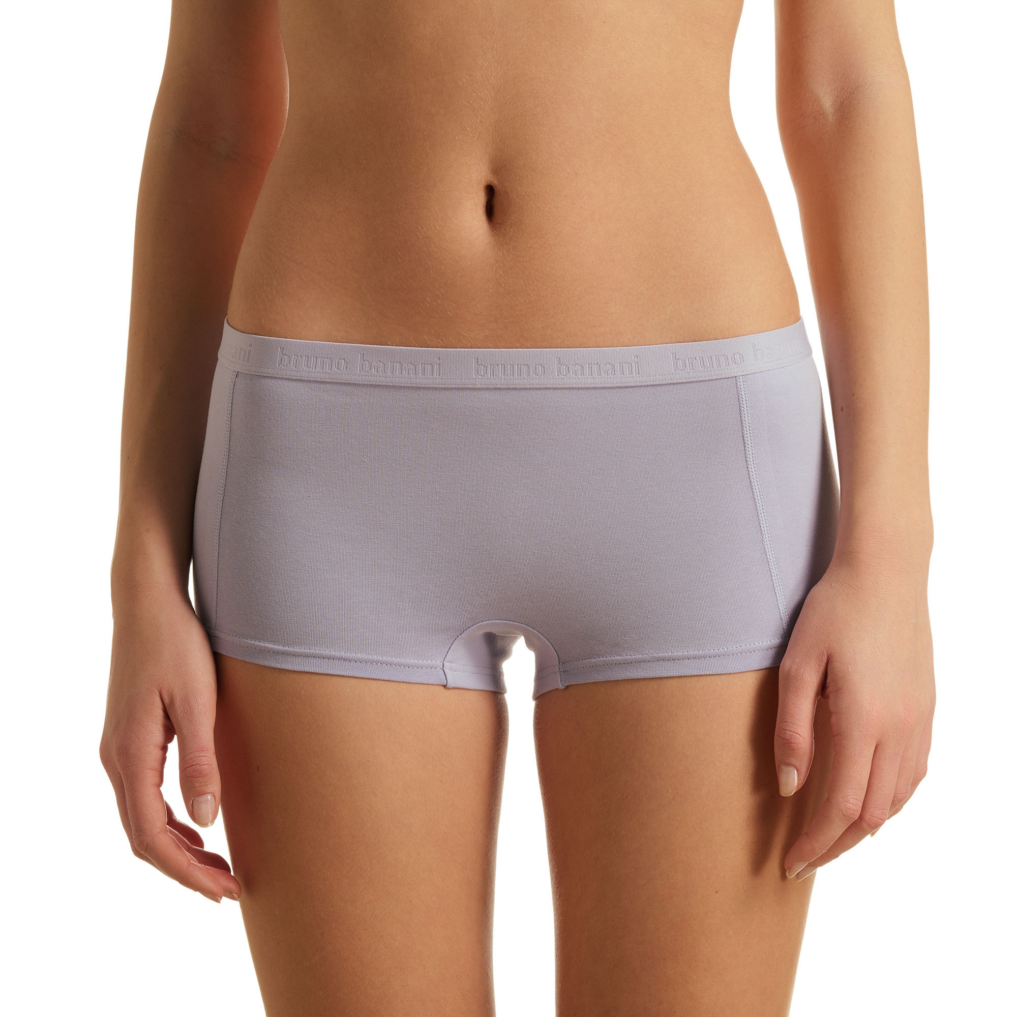 Unterwäsche, Boyshorts, Einfarbig, Hellgrau, Stretchmaterial