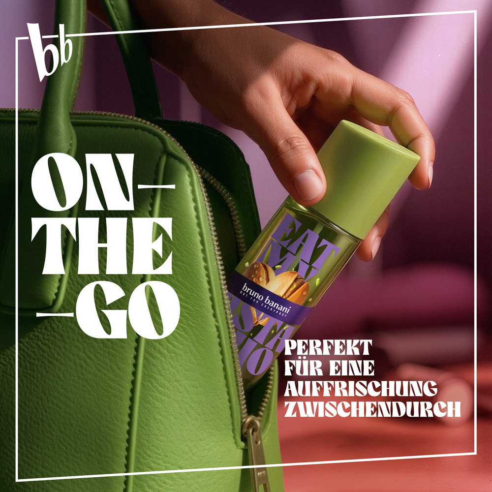 Handtasche, grüne Tasche, Lippenpflege, glänzendes Fläschchen, Anzeige