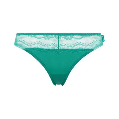 Damenpanty, Stringtanga, Spitze, Teal, Unterwäsche