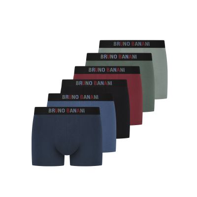 Boxer shorts, Männerunterwäsche, Baumwollmischung, Unifarben, Mehrfarbiger Bund