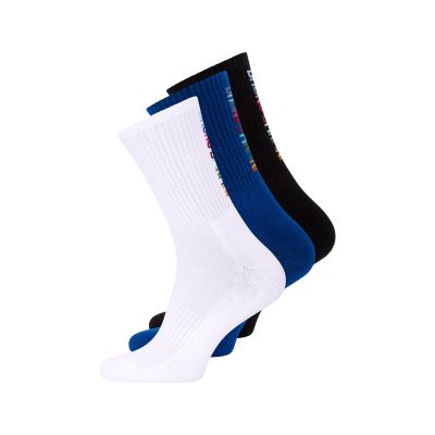 Socken, Crew-Socken, Körperweite, mehrfarbig, Rippenstruktur