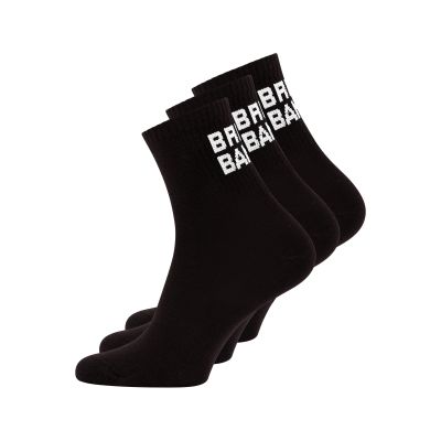 Socken, Socken, Knöchelhoch, Schwarz, Gestrickt, Logo-Band