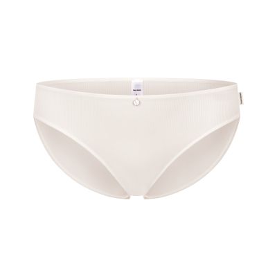 Unterhose, Bikini-Slip, Weiß, Rippe/Struktur, Kleiderschnitt