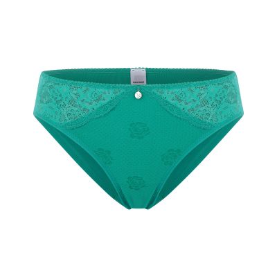 Unterwäsche, Slip, Spitze, Türkis, Rosenmuster