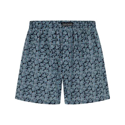 Herren Shorts, Baumwolle, Druck, Muster, Blau
