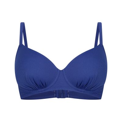 BH-BH, Lace-free, Unpadded, Blue, Bra with clasp