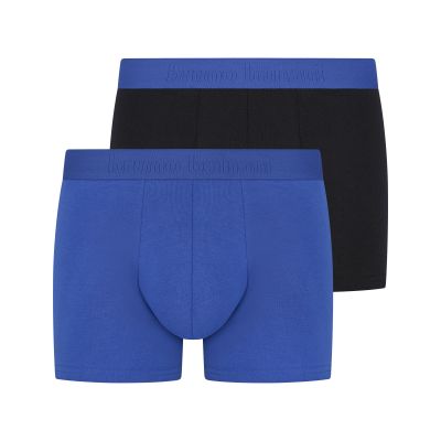 Boxerhosen, Unterwäsche, Elastischer Bund, Blau, Schwarz