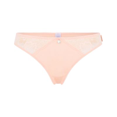 Unterhöschen, Spitze, Peach, Höschen mit Mustern, Taillierter Schnitt